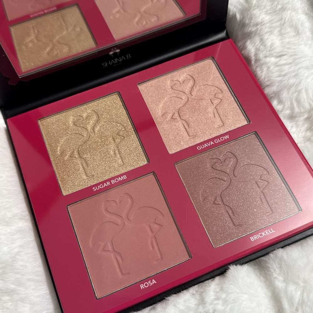 SHAINA B MIAMI Miami Blush and Highlight Palette 4‎ Shades NIB